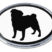 Pug White Chrome Emblem image 1