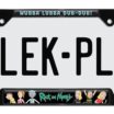 Rick and Morty Black Open License Plate Frame image 1