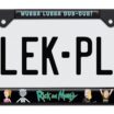 Rick and Morty Black Standard License Plate Frame image 1
