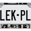Rick and Morty Space Chrome Open License Plate Frame image 1
