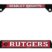Rutgers Scarlet Knights Black License Plate Frame image 1