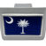 South Carolina Chrome Flag Brushed Chrome Hitch Cover image 2