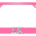Sigma Kappa Sorority Pink Open License Plate Frame image 1