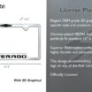 Chevy Black Silverado Brushed Open License Plate Frame image 3