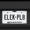Chevy Black Silverado Brushed Open License Plate Frame image 6