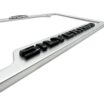 Chevy Black Silverado Brushed Open License Plate Frame image 4