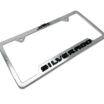 Chevy Black Silverado Chrome Open License Plate Frame image 8