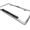 Chevy Black Silverado Chrome Open License Plate Frame image 7