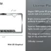 Chevy Black Silverado Chrome Open License Plate Frame image 3