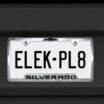 Chevy Black Silverado Chrome Open License Plate Frame image 6