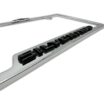 Chevy Black Silverado Chrome Open License Plate Frame image 4
