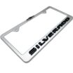 Chevy Black Silverado Brushed License Plate Frame image 7