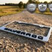 Chevy Black Silverado Chrome License Plate Frame image 2