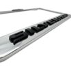 Chevy Black Silverado Chrome License Plate Frame image 4