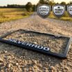 Chevy Silverado Black Open License Plate Frame image 2