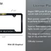 Chevy Silverado Black Open License Plate Frame image 3