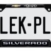 Silverado 4x4 Open Black License Plate Frame image 1