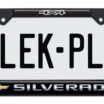 Silverado 4x4 Standard Black License Plate Frame image 1
