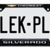 Silverado Chevy Open Black License Plate Frame image 1