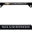 Silverado Chevy Open Black License Plate Frame image 4