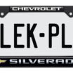 Silverado Chevy Standard Black License Plate Frame image 1