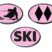 Pink Ski 3D Decal 3-Pack image 1