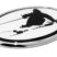Skiing White Chrome Emblem image 2