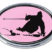Skiing Pink Chrome Emblem image 1