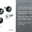Skull License Plate Frame Screw Caps image 3