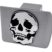 Skull Brushed Chrome Hitch Cover image 3