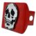 Skull Red Metal Hitch Cover image 2
