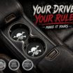 Skull and Crossbones Silicone Car Coasters image 2