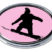 Snowboarding Pink Chrome Emblem image 1