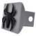 Black Lightning Spider Brushed Chrome Hitch Cover image 2