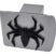 Black Lightning Spider Brushed Chrome Hitch Cover image 3