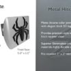 Black Lightning Spider Brushed Chrome Hitch Cover image 3