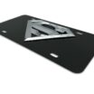 Superman 3D Chrome / Black License Plate image 6