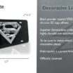 Superman 3D Chrome / Black License Plate image 5