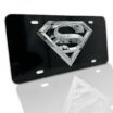 Superman 3D Chrome / Black License Plate image 1
