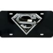 Superman 3D Chrome / Black License Plate image 3