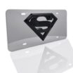 Superman 3D Black / Stainless Steel License Plate image 1