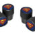 Superman Valve Stem Caps - Black Knurling image 1