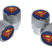 Superman Valve Stem Caps - Chrome Knurling image 1