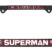 Superman Distressed Black License Plate Frame image 1