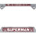 Superman Distressed Open Chrome License Plate Frame image 1
