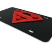 Superman 3D Red / Black License Plate image 5