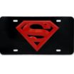 Superman 3D Red / Black License Plate image 3