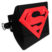 Superman Red Emblem on Black Plastic Hitch Cover image 1