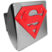 Superman Red Emblem on Chrome Hitch Cover image 1