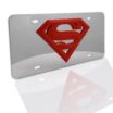 Superman Red / Stainless Steel License Plate image 1